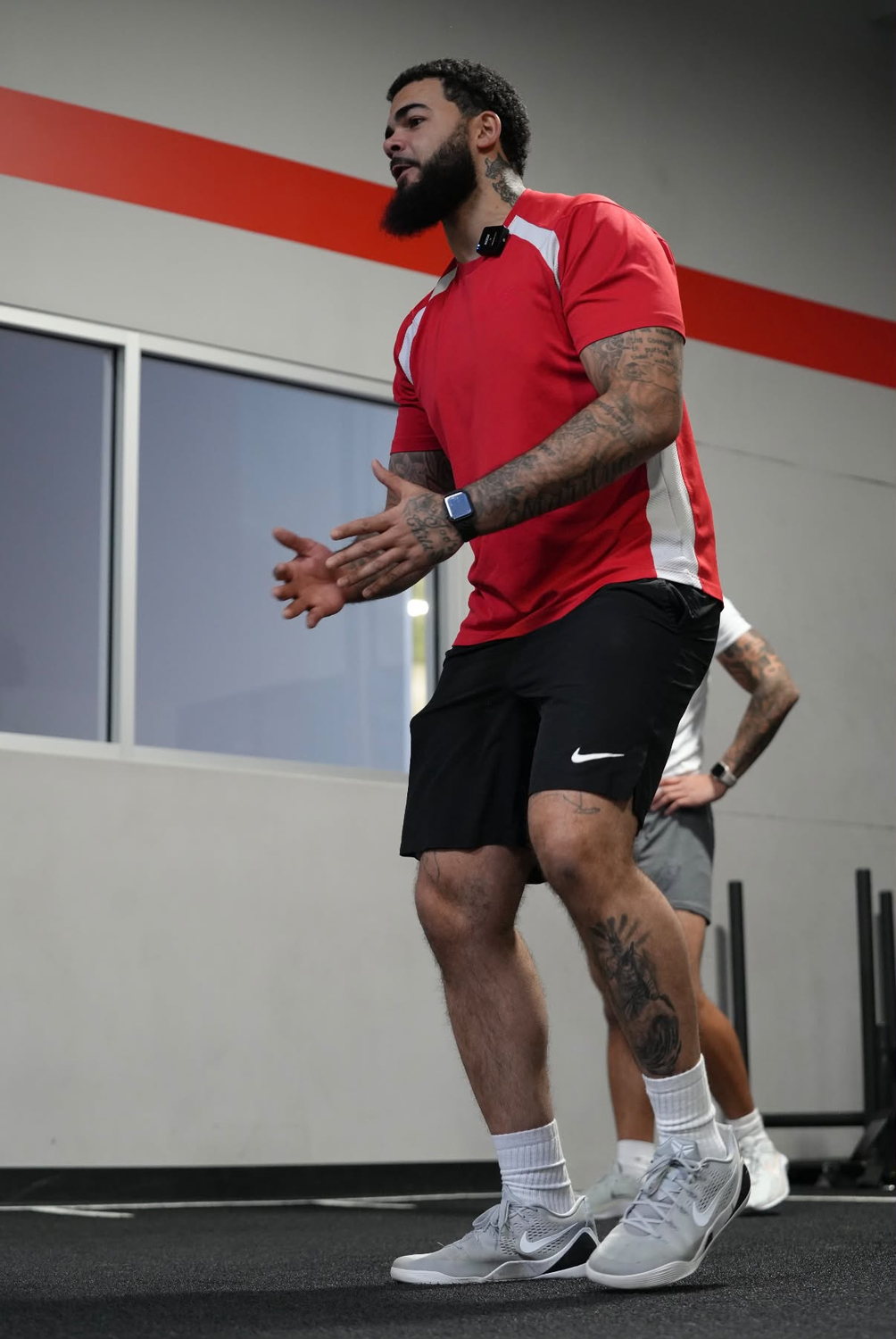 Coaching a rep on the training floor